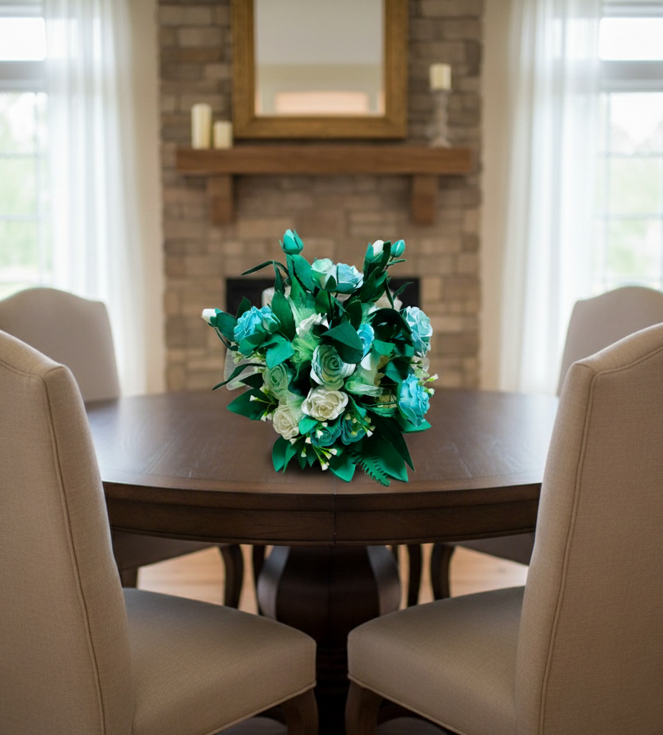 Centrotavola "Eleganza Smeraldo e Turchese"