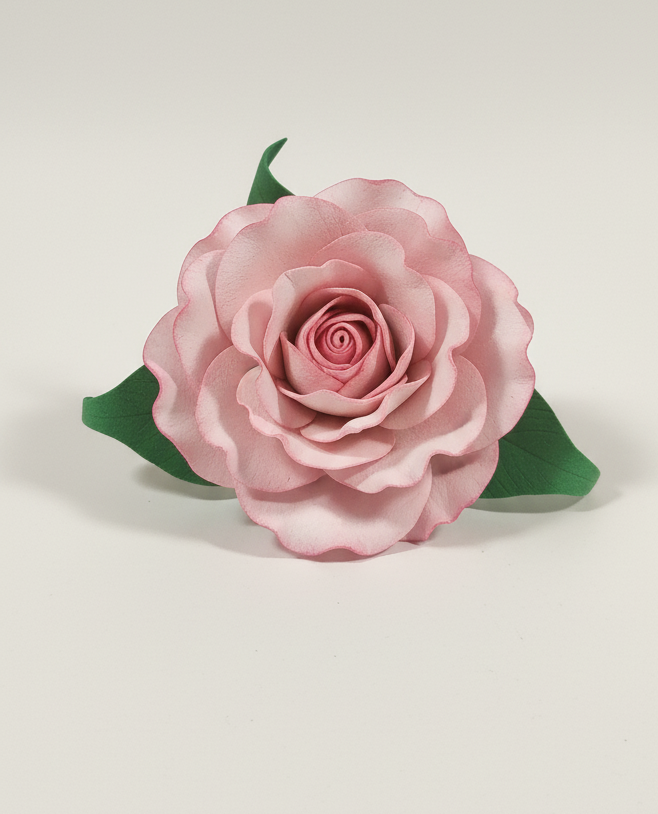 Fiore Artigianale Singolo con Stelo e Foglie Fiorelle