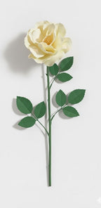 Fiore Artigianale Singolo con Stelo e Foglie Fiorelle